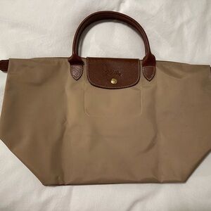 Tan and Brown Tote Bag